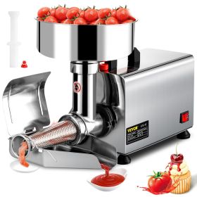 110V Electric Tomato Strainer 370W Commercial Grade Tomato Milling Machine Stainless Steel Tomato Press and Strainer 90-160 Kg/H Pure Copper Moto